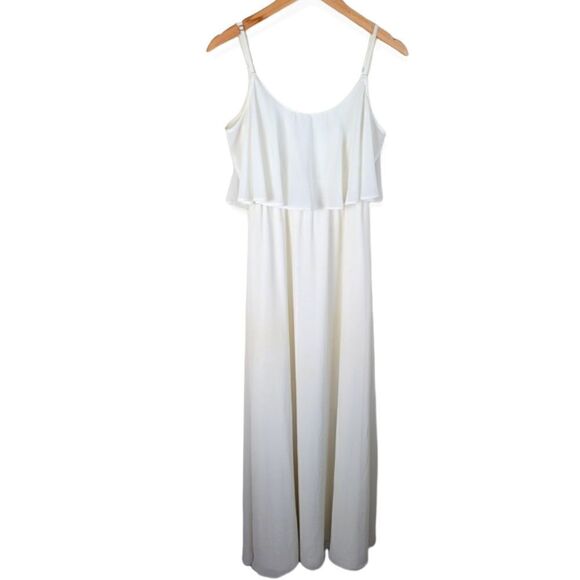 Show Me Your Mumu Caitlin Ruffle Maxi Dress Size Small White / Ivory - Picture 5 of 11